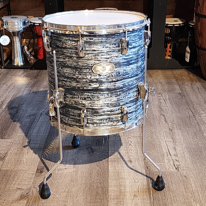 Used Pearl Vision Birch 4pc Drum Set Black Strata Wrap Finish - Good - Drum Center Of Portsmouth