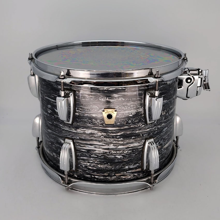 Used Ludwig Classic Maple Tom 12x8 Vintage Black Oyster - Very Good - Drum Center Of Portsmouth