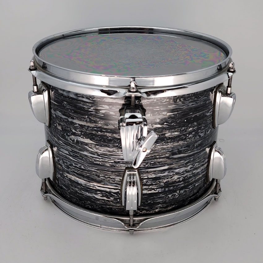 Used Ludwig Classic Maple Tom 12x8 Vintage Black Oyster - Very Good - Drum Center Of Portsmouth