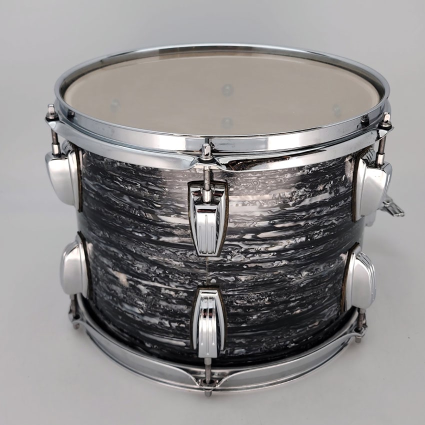 Used Ludwig Classic Maple Tom 12x8 Vintage Black Oyster - Very Good - Drum Center Of Portsmouth