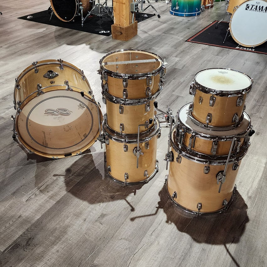 Used Ludwig Classic Maple 7pc Drum Set Natural Gloss - Very Good - Drum Center Of Portsmouth