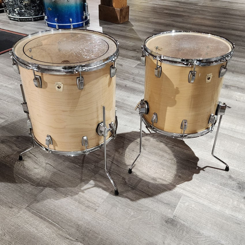 Used Ludwig Classic Maple 7pc Drum Set Natural Gloss - Very Good - Drum Center Of Portsmouth