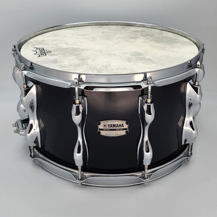 Used Yamaha Recording Custom Snare Drum 14x8 Solid Black - Good - Drum Center Of Portsmouth