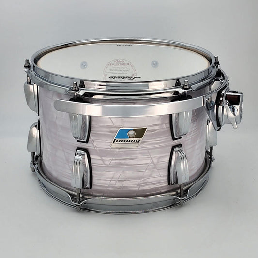 Used Ludwig Classic Maple Tom 12x8 70s White Marine Pearl w/Vibraband - Drum Center Of Portsmouth