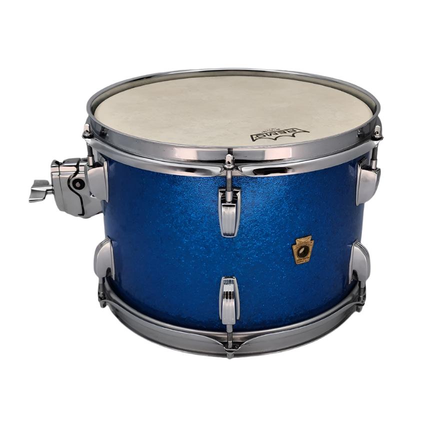 Used Vintage 1960s Ludwig Tom 12x8 Blue Sparkle - Good - Drum Center Of Portsmouth