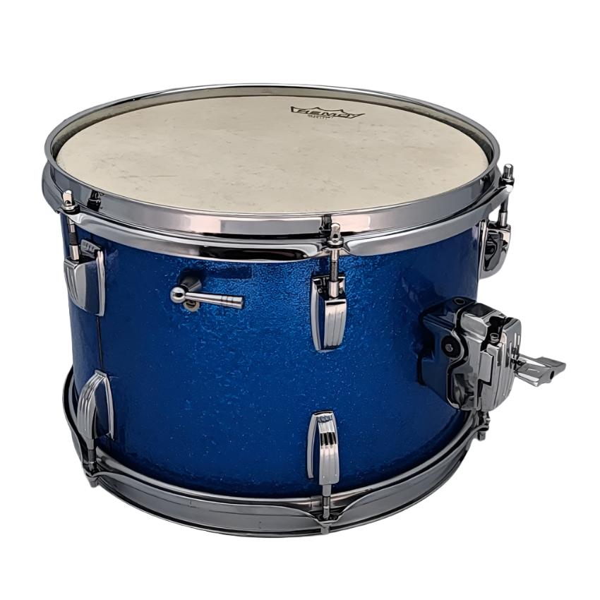 Used Vintage 1960s Ludwig Tom 12x8 Blue Sparkle - Good - Drum Center Of Portsmouth
