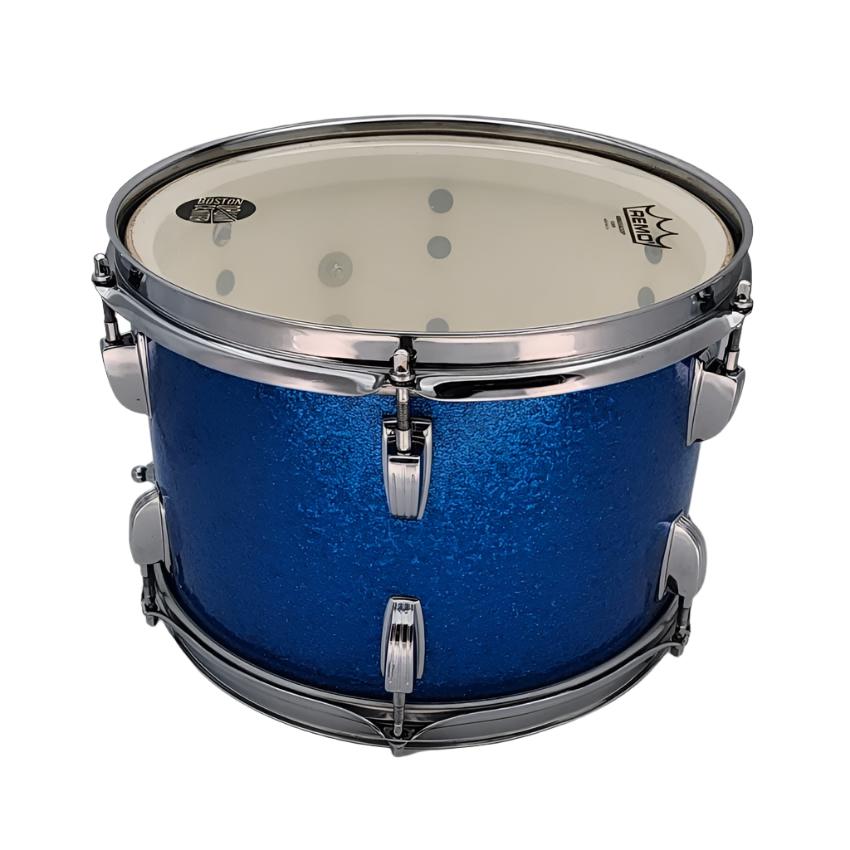 Used Vintage 1960s Ludwig Tom 12x8 Blue Sparkle - Good - Drum Center Of Portsmouth
