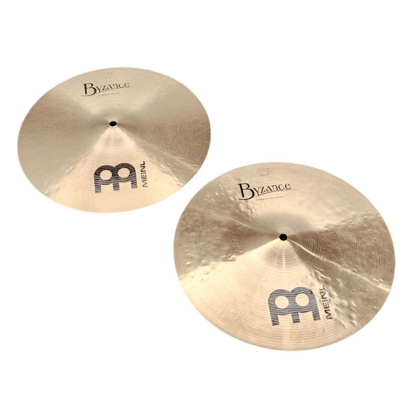 Used Meinl Byzance Traditional Medium Hi Hat Cymbals 14" - Very Good - Drum Center Of Portsmouth