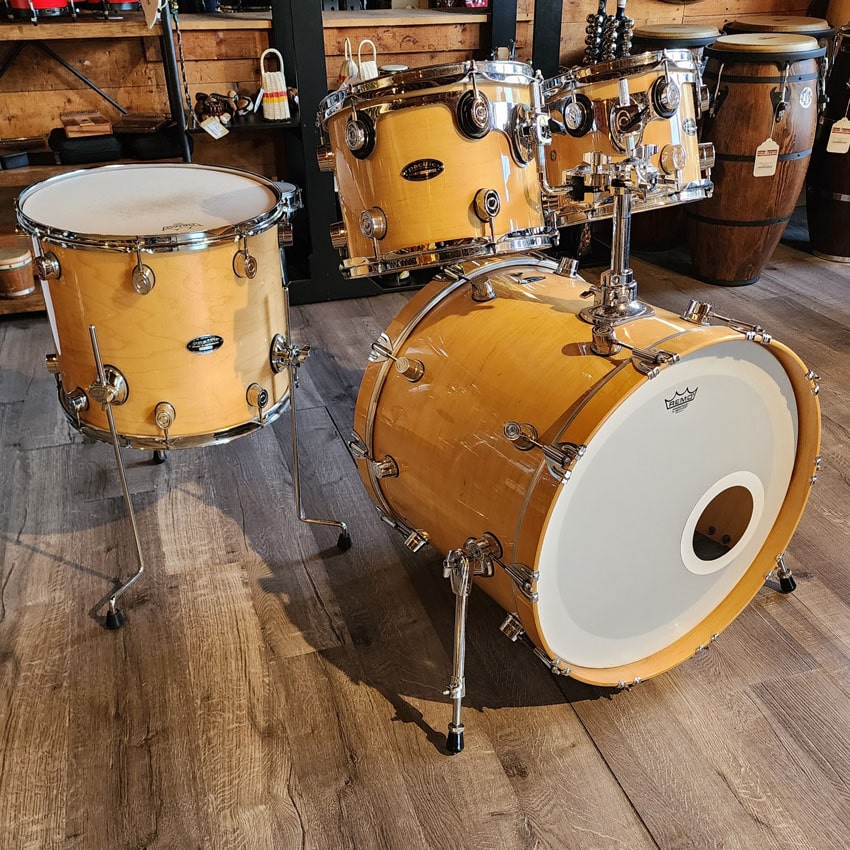 Used Pacific 4pc Drumset Natural Lacquer - Good - Drum Center Of Portsmouth