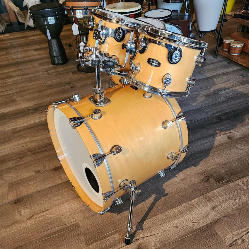 Used Pacific 4pc Drumset Natural Lacquer - Good - Drum Center Of Portsmouth