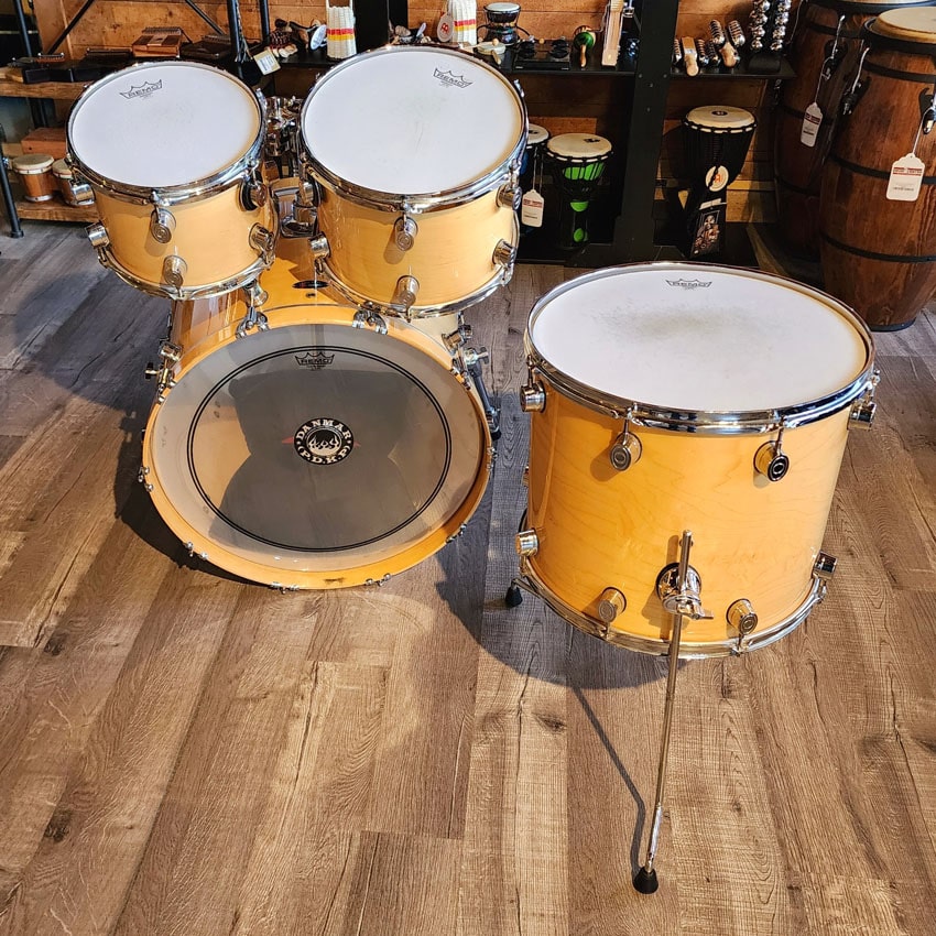 Used Pacific 4pc Drumset Natural Lacquer - Good - Drum Center Of Portsmouth