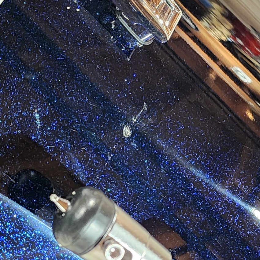 Used Yamaha Maple Custom Absolute 3pc Drum Set Blue Sparkle MIJ - Good - Drum Center Of Portsmouth