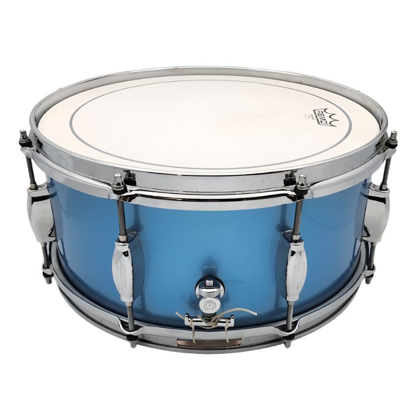 Used George Way Tuxedo Snare Drum 14x6.5 Million Dollar Baby Blue - Good