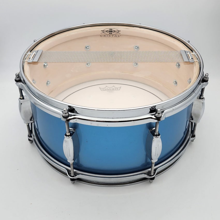 Used George Way Tuxedo Snare Drum 14x6.5 Million Dollar Baby Blue - Good