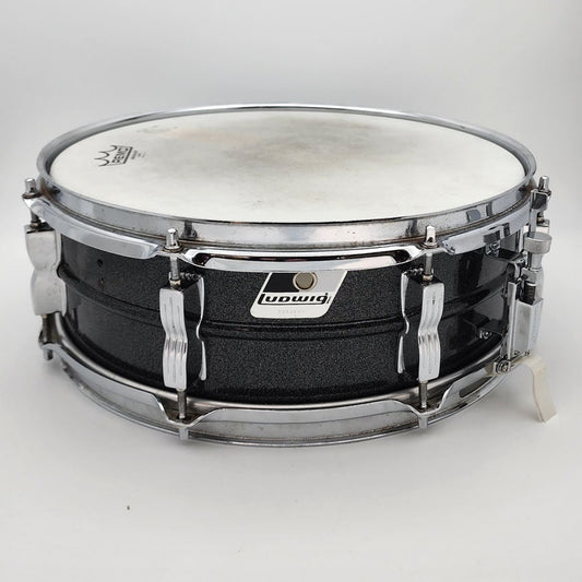 Used Ludwig Acrolite Black Galaxy Snare Drum 14x5 - Good - Drum Center Of Portsmouth