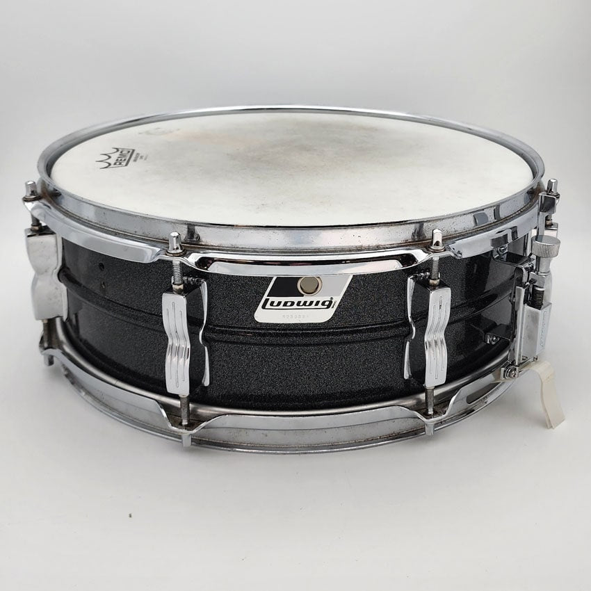 Used Ludwig Acrolite Black Galaxy Snare Drum 14x5 - Good - Drum Center Of Portsmouth