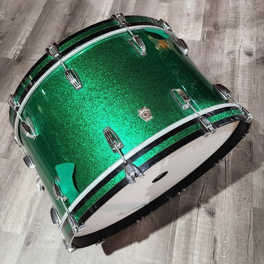 Used Ludwig Classic Maple 4pc Drum Set Green Sparkle - Very Good - Drum Center Of Portsmouth