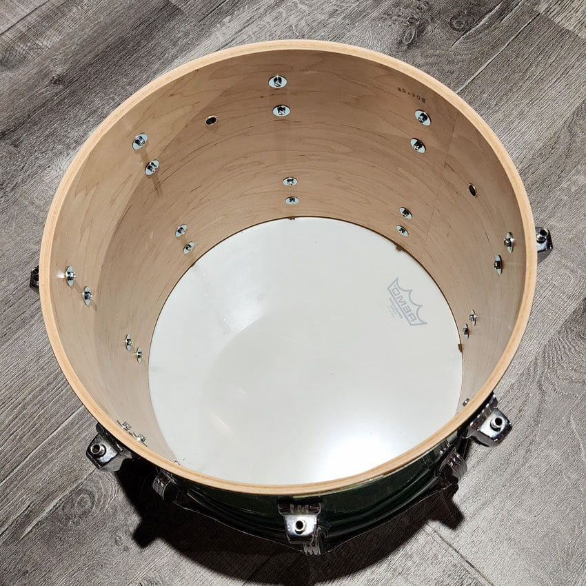 Used Ludwig Classic Maple 4pc Drum Set Green Sparkle - Very Good - Drum Center Of Portsmouth