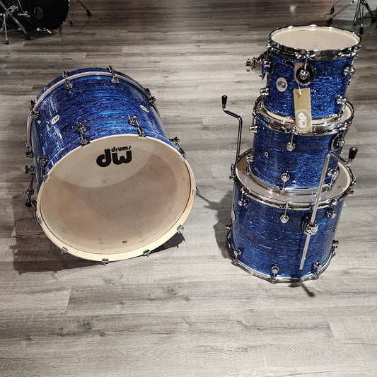 Used DW Design 4pc Drum Set Limited Edition Royal Strata - Fair - Drum Center Of Portsmouth