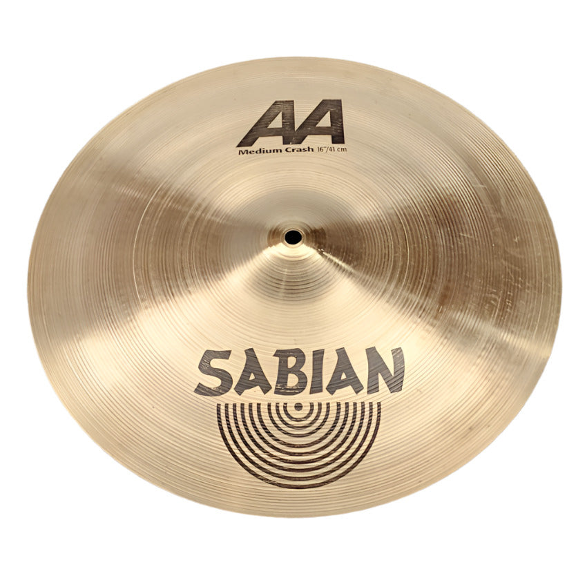 Used Sabian AA Medium Crash Cymbal 16" - Very Good - Drum Center Of Portsmouth