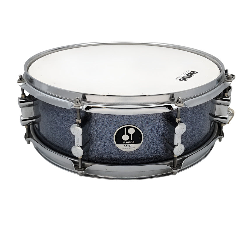 Used Sonor Safari Snare Drum 14x5 Black Galaxy Sparkle - Good - Drum Center Of Portsmouth