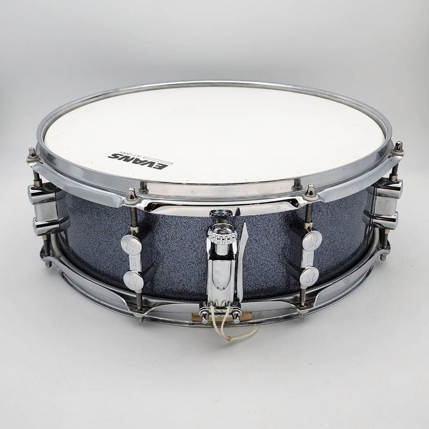 Used Sonor Safari Snare Drum 14x5 Black Galaxy Sparkle - Good - Drum Center Of Portsmouth