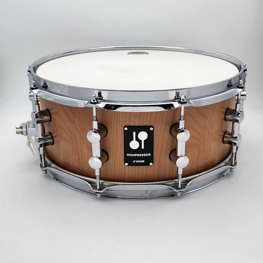 Used Sonor Kompressor Beech Snare Drum 14x6 - Very Good - Drum Center Of Portsmouth