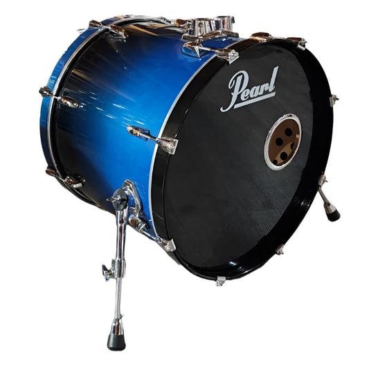 Used Pearl Session Custom Bass Drum 22x18 Blue to Black Fade - Good - Drum Center Of Portsmouth