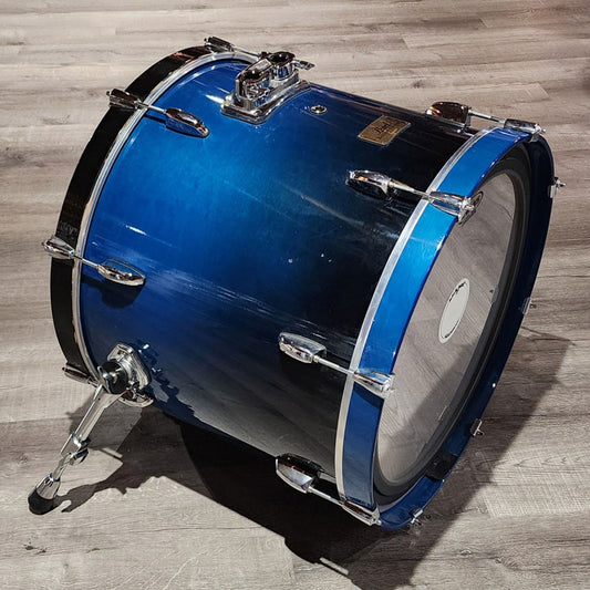 Used Pearl Session Custom Bass Drum 22x18 Blue to Black Fade - Good - Drum Center Of Portsmouth