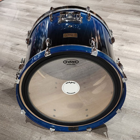 Used Pearl Session Custom Bass Drum 22x18 Blue to Black Fade - Good - Drum Center Of Portsmouth