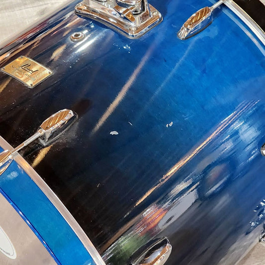 Used Pearl Session Custom Bass Drum 22x18 Blue to Black Fade - Good - Drum Center Of Portsmouth