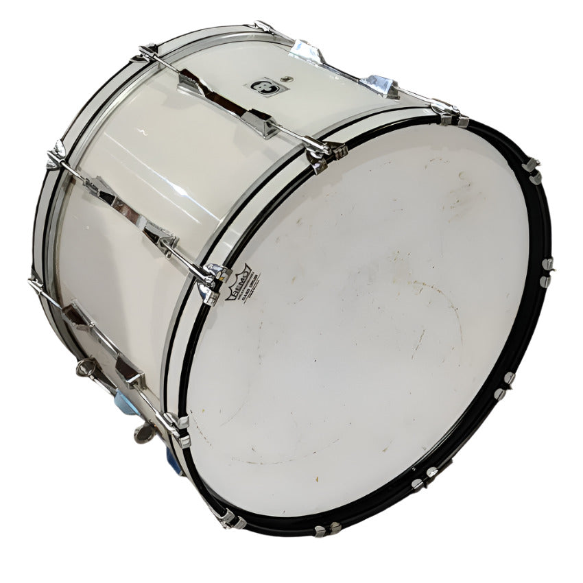 Used CB Marching Bass Drum 22x14 White - Good - Drum Center Of Portsmouth