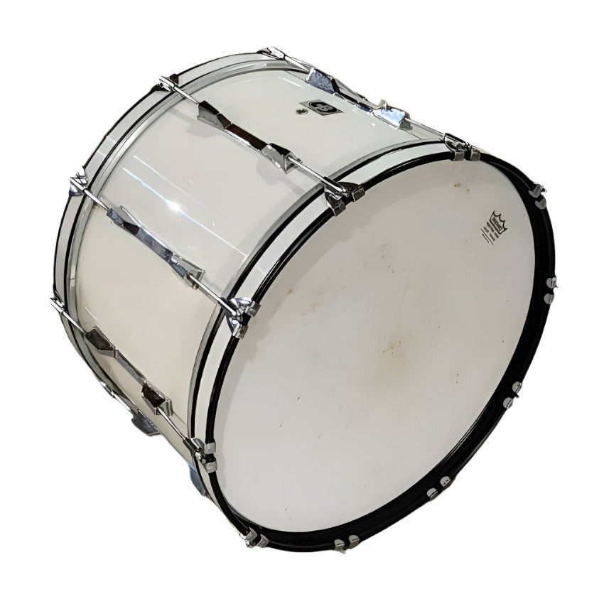 Used CB Marching Bass Drum 22x14 White - Good - Drum Center Of Portsmouth