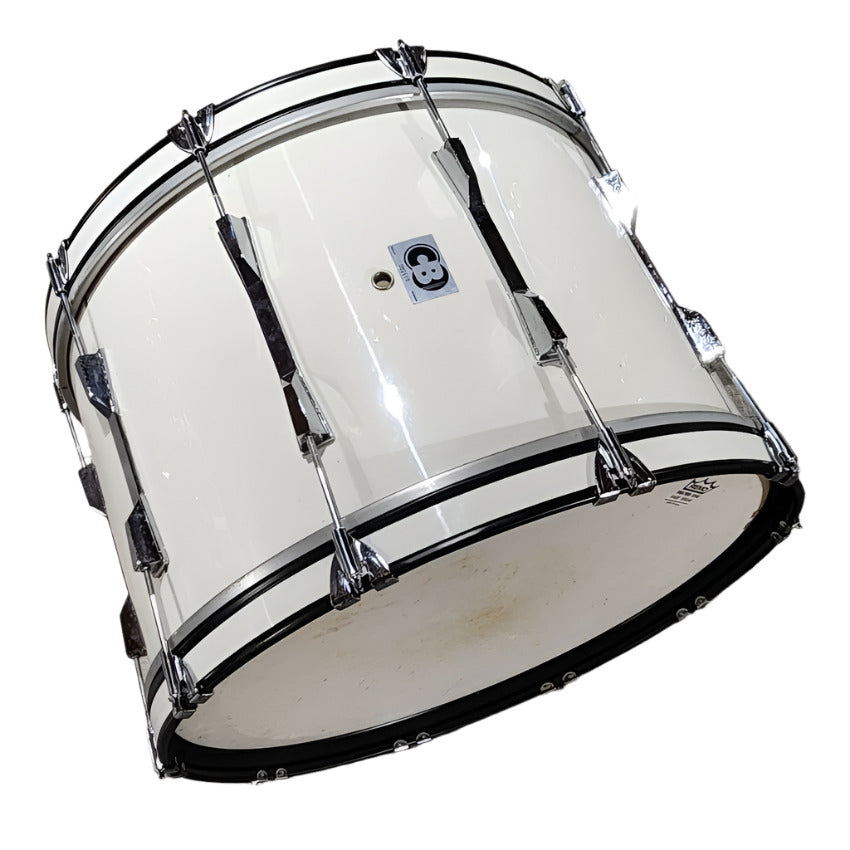 Used CB Marching Bass Drum 22x14 White - Good - Drum Center Of Portsmouth