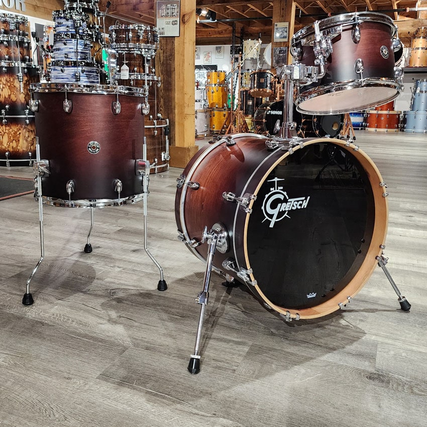 Used Gretsch Catalina Club 3pc Drum Set Satin Antique Fade - Very Good - Drum Center Of Portsmouth