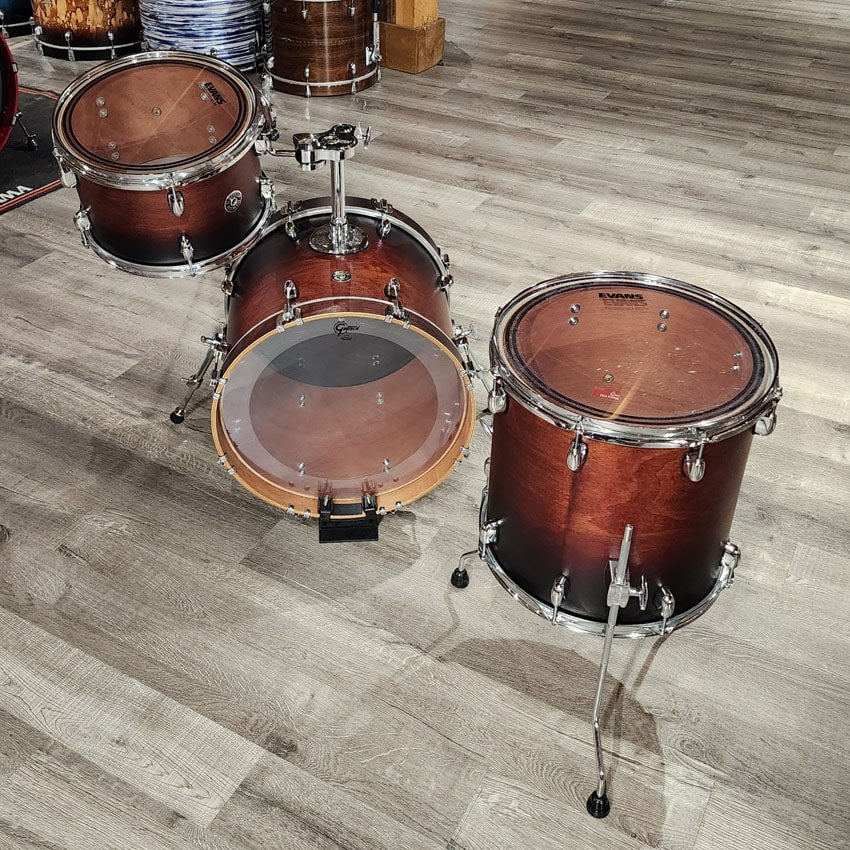 Used Gretsch Catalina Club 3pc Drum Set Satin Antique Fade - Very Good - Drum Center Of Portsmouth