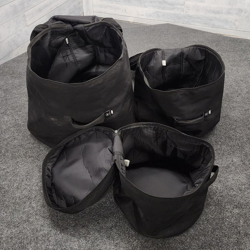 Used Roadrunner 3pc Drum Set Bags/Cases Black - Fair - Drum Center Of Portsmouth