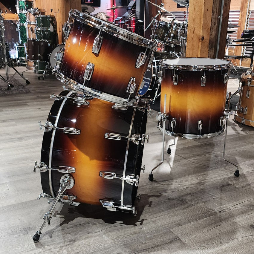 Used Rogers Powertone Limited Edition 3pc Drum Set Vintage Sunburst - Drum Center Of Portsmouth