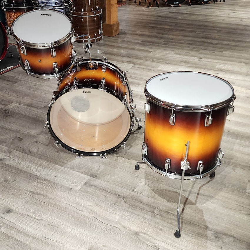 Used Rogers Powertone Limited Edition 3pc Drum Set Vintage Sunburst - Drum Center Of Portsmouth