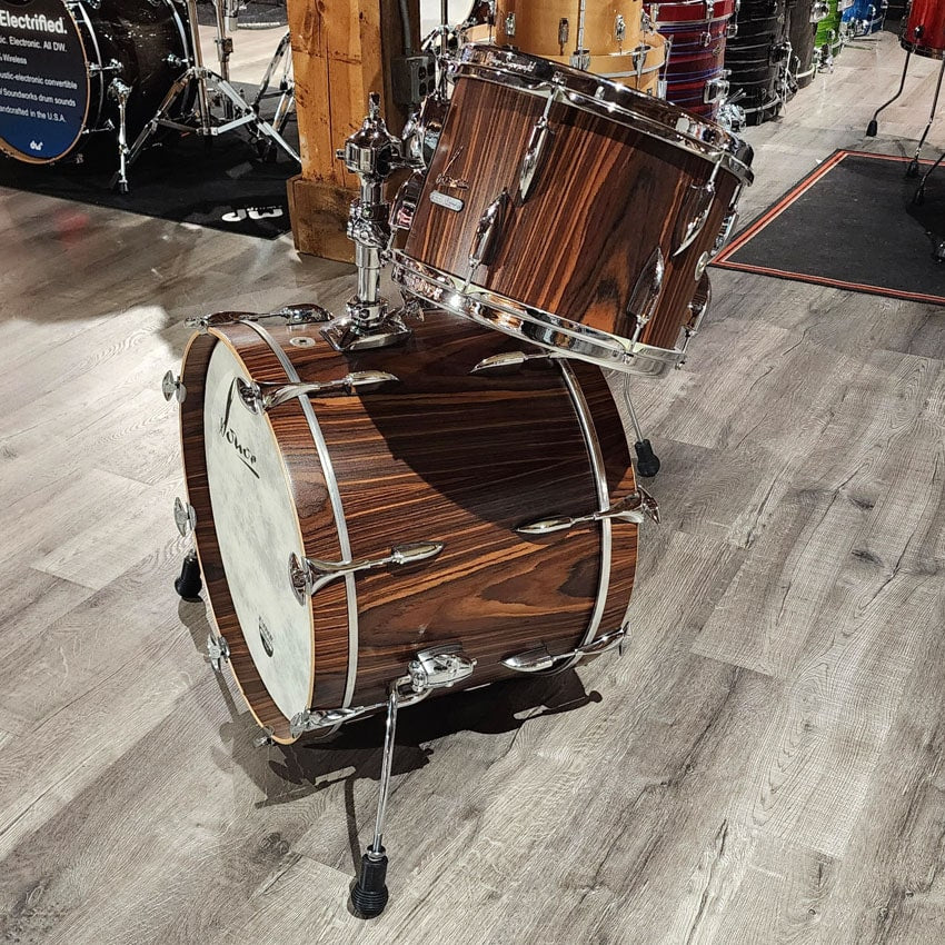 Used Sonor Vintage 3pc Drum Set Rosewood Semi Gloss - Very Good - Drum Center Of Portsmouth