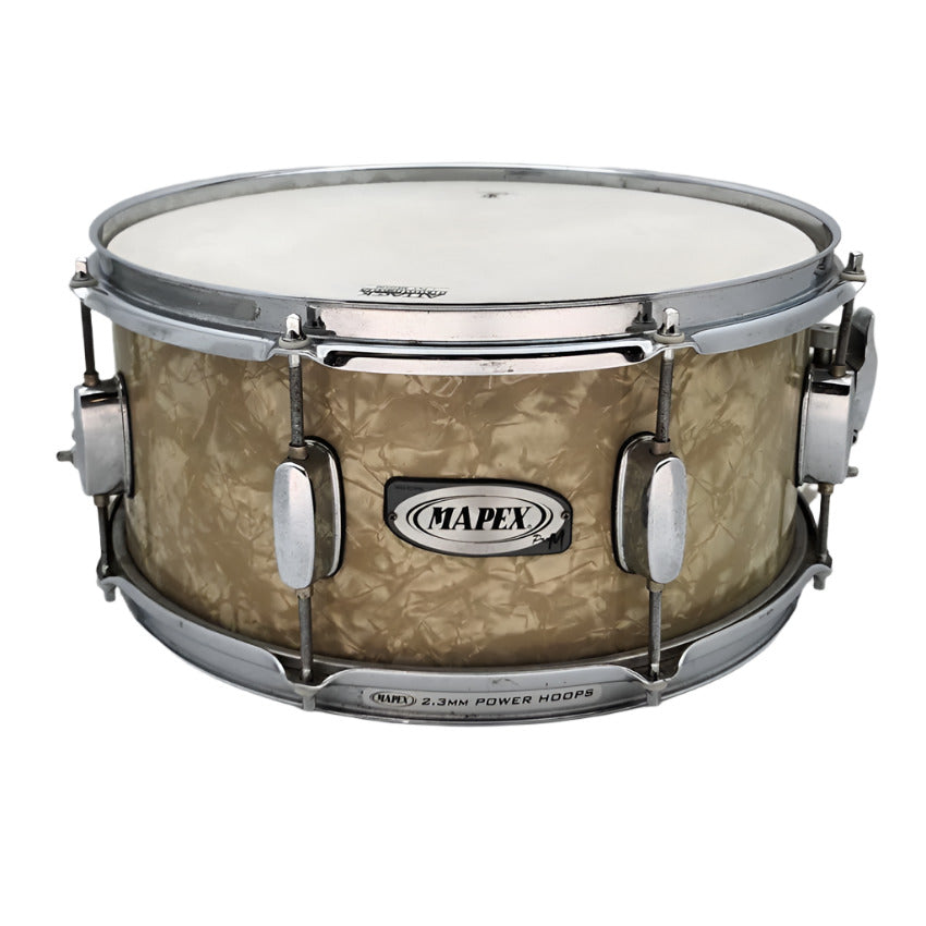 Used Mapex Pro-M Snare Drum 14x6.5 White Marine - Fair - Drum Center Of Portsmouth