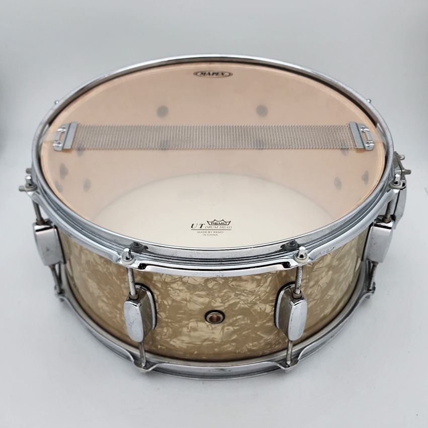Used Mapex Pro-M Snare Drum 14x6.5 White Marine - Fair - Drum Center Of Portsmouth