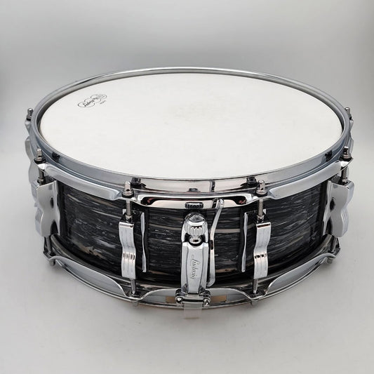 Used Ludwig Classic Maple Snare Drum 14x5 Vintage Black Oyster - Very Good - Drum Center Of Portsmouth