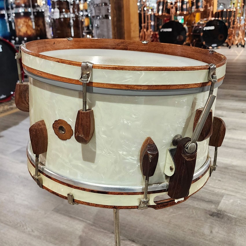 Used Vintage Slingerland Radio King "Rolling Bomber" Drum Set White Pearl - Good - Drum Center Of Portsmouth