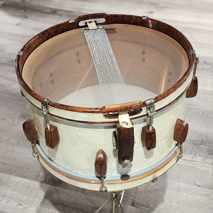 Used Vintage Slingerland Radio King "Rolling Bomber" Drum Set White Pearl - Good - Drum Center Of Portsmouth