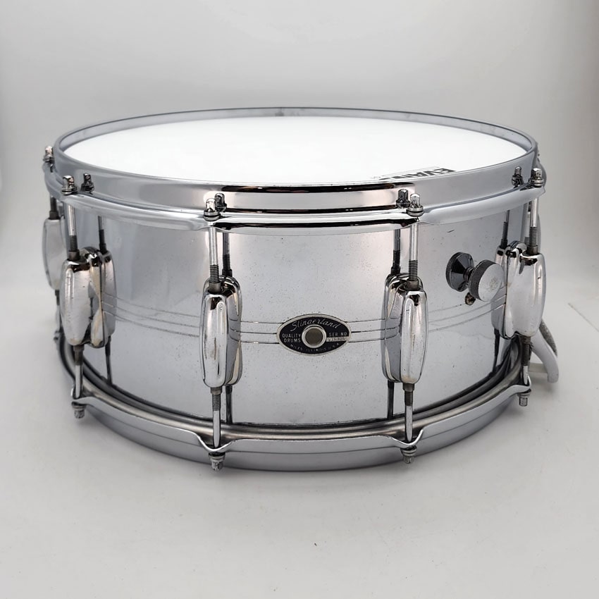 Used Slingerland Chrome Over Brass 14x6.5 - Good - Drum Center Of Portsmouth