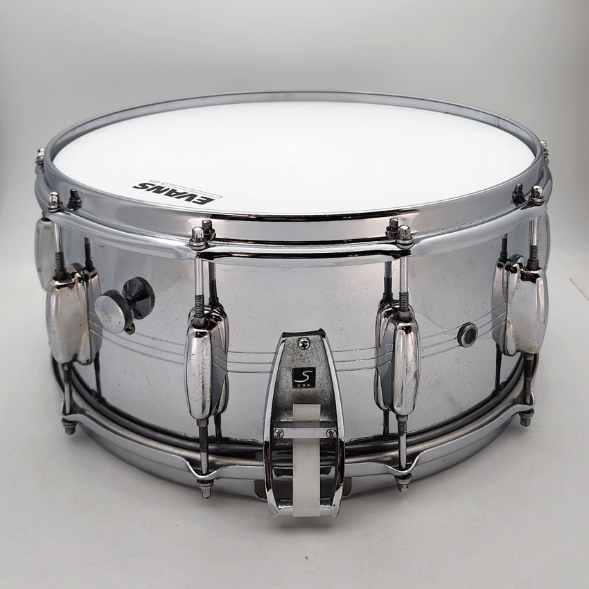 Used Slingerland Chrome Over Brass 14x6.5 - Good - Drum Center Of Portsmouth