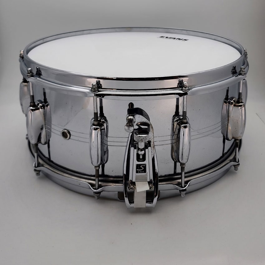 Used Slingerland Chrome Over Brass 14x6.5 - Good - Drum Center Of Portsmouth