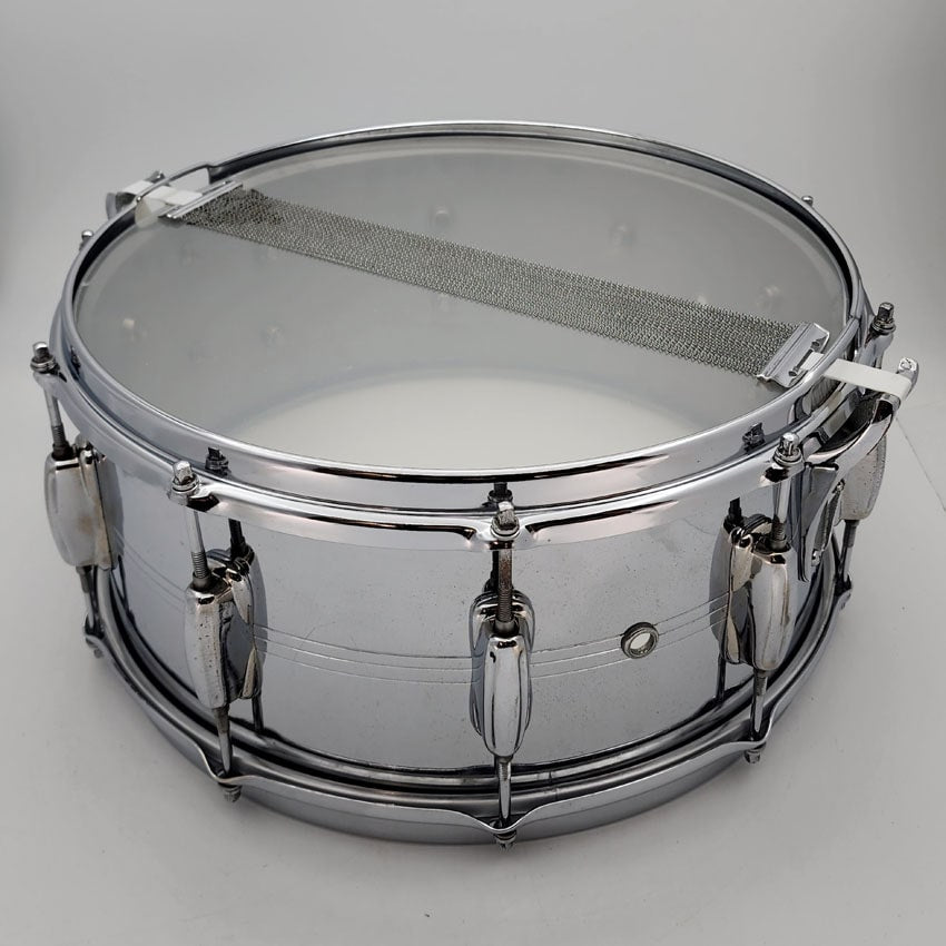Used Slingerland Chrome Over Brass 14x6.5 - Good - Drum Center Of Portsmouth