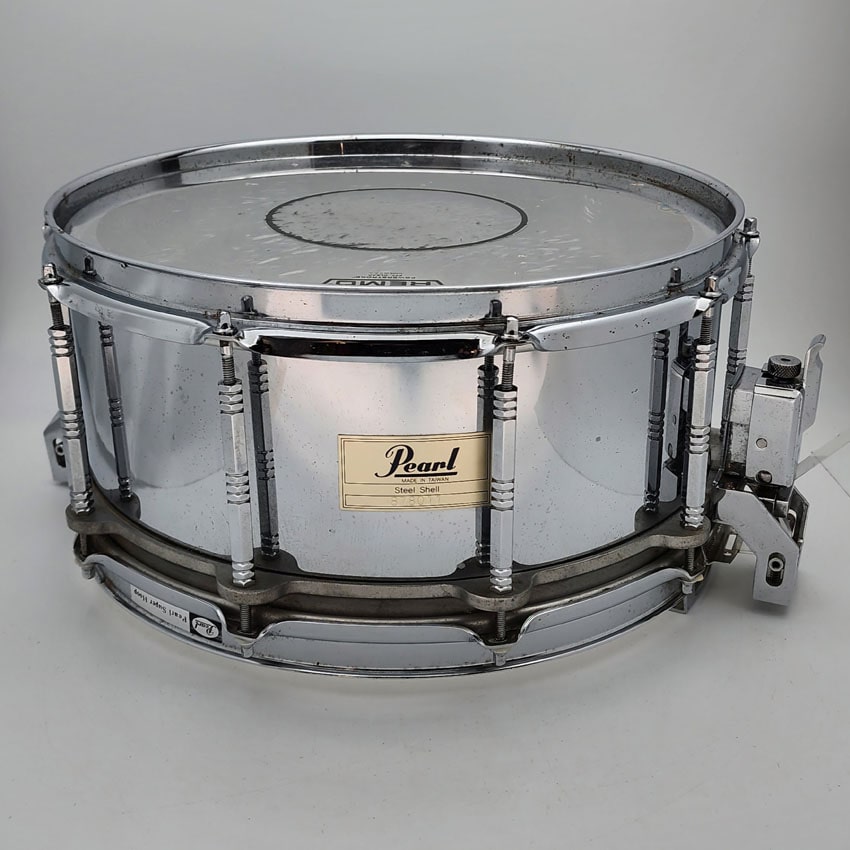 Used Pearl Free Floater Steel Snare Drum 14x6.5 - Good - Drum Center Of Portsmouth